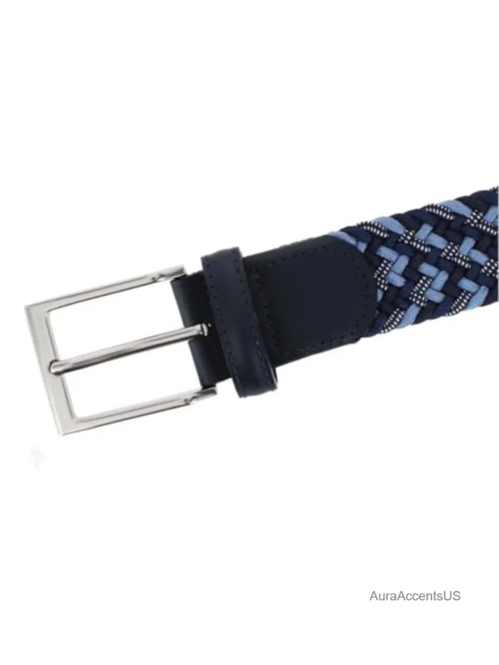 Men's Big & Tall European Woven Braided Golf Belt Adjustable Stretch 48